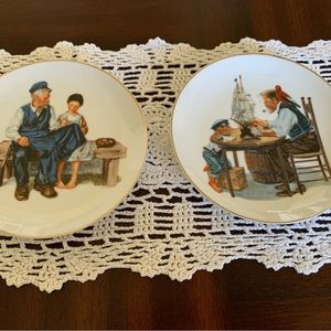 Set of 4 Norman Rockwell Museum Collector’s Plates